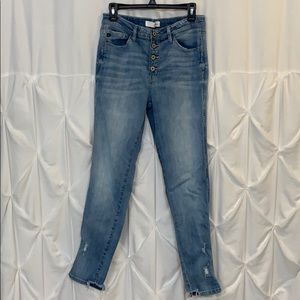 Kancan button fly skinny jeans
